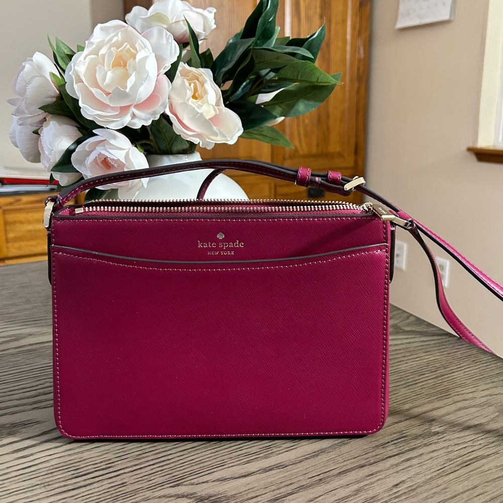 Kate Spade Raspberry Leather Crossbody Bag